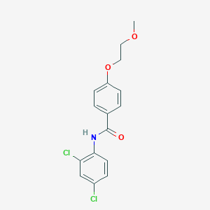 molecular formula C16H15Cl2NO3 B495632 N-(2,4-dichlorophenyl)-4-(2-methoxyethoxy)benzamide 