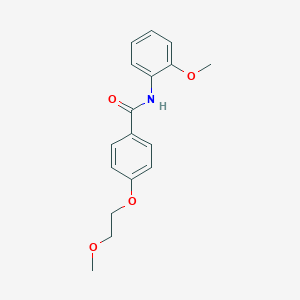 molecular formula C17H19NO4 B495634 4-(2-methoxyethoxy)-N-(2-methoxyphenyl)benzamide 