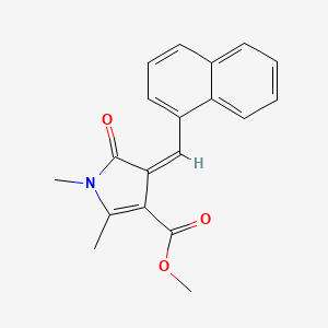 molecular formula C19H17NO3 B4956348 methyl 1,2-dimethyl-4-(1-naphthylmethylene)-5-oxo-4,5-dihydro-1H-pyrrole-3-carboxylate 