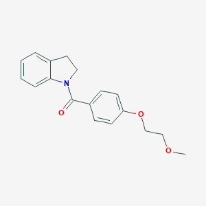 molecular formula C18H19NO3 B495637 1-[4-(2-Methoxyethoxy)benzoyl]indoline 