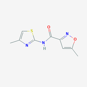 molecular formula C9H9N3O2S B4956371 5-methyl-N-(4-methyl-1,3-thiazol-2-yl)-3-isoxazolecarboxamide 