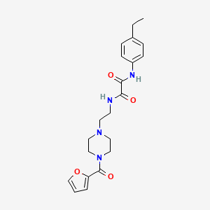 molecular formula C21H26N4O4 B4956378 N-(4-ethylphenyl)-N'-{2-[4-(2-furoyl)-1-piperazinyl]ethyl}ethanediamide 
