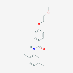 molecular formula C18H21NO3 B495638 N-(2,5-dimethylphenyl)-4-(2-methoxyethoxy)benzamide 