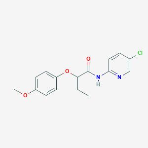 molecular formula C16H17ClN2O3 B4956393 N-(5-chloro-2-pyridinyl)-2-(4-methoxyphenoxy)butanamide 