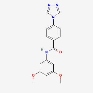 molecular formula C17H16N4O3 B4956402 N-(3,5-dimethoxyphenyl)-4-(4H-1,2,4-triazol-4-yl)benzamide 