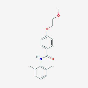 molecular formula C18H21NO3 B495642 N-(2,6-dimethylphenyl)-4-(2-methoxyethoxy)benzamide 