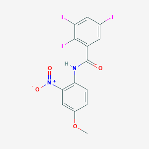 molecular formula C14H9I3N2O4 B4956430 2,3,5-triiodo-N-(4-methoxy-2-nitrophenyl)benzamide 