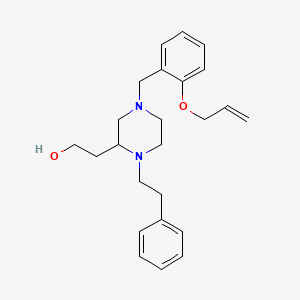 molecular formula C24H32N2O2 B4956465 2-[4-[2-(allyloxy)benzyl]-1-(2-phenylethyl)-2-piperazinyl]ethanol 