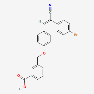 molecular formula C23H16BrNO3 B4956488 3-({4-[2-(4-bromophenyl)-2-cyanovinyl]phenoxy}methyl)benzoic acid 
