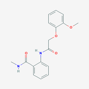 molecular formula C17H18N2O4 B495649 2-{[(2-methoxyphenoxy)acetyl]amino}-N-methylbenzamide 