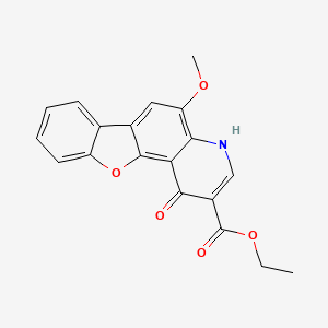 molecular formula C19H15NO5 B4956505 ethyl 1-hydroxy-5-methoxy[1]benzofuro[2,3-f]quinoline-2-carboxylate 