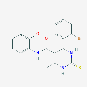 molecular formula C19H18BrN3O2S B4956513 4-(2-bromophenyl)-N-(2-methoxyphenyl)-6-methyl-2-thioxo-1,2,3,4-tetrahydro-5-pyrimidinecarboxamide 