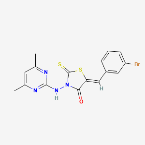 molecular formula C16H13BrN4OS2 B4956514 5-(3-bromobenzylidene)-3-[(4,6-dimethyl-2-pyrimidinyl)amino]-2-thioxo-1,3-thiazolidin-4-one 