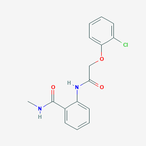 molecular formula C16H15ClN2O3 B495652 2-{[(2-chlorophenoxy)acetyl]amino}-N-methylbenzamide 