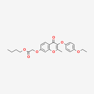 molecular formula C24H26O7 B4956542 butyl {[3-(4-ethoxyphenoxy)-2-methyl-4-oxo-4H-chromen-7-yl]oxy}acetate 