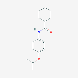 molecular formula C16H23NO2 B495655 N-(4-isopropoxyphenyl)cyclohexanecarboxamide 