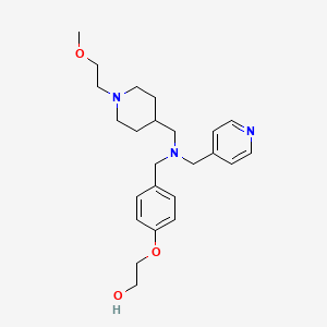 molecular formula C24H35N3O3 B4956553 2-(4-{[{[1-(2-methoxyethyl)-4-piperidinyl]methyl}(4-pyridinylmethyl)amino]methyl}phenoxy)ethanol 