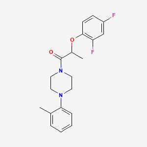 molecular formula C20H22F2N2O2 B4956590 1-[2-(2,4-difluorophenoxy)propanoyl]-4-(2-methylphenyl)piperazine 