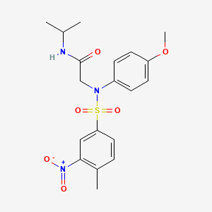 molecular formula C19H23N3O6S B4956596 N~1~-isopropyl-N~2~-(4-methoxyphenyl)-N~2~-[(4-methyl-3-nitrophenyl)sulfonyl]glycinamide 