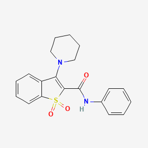 N-phenyl-3-(1-piperidinyl)-1-benzothiophene-2-carboxamide 1,1-dioxide