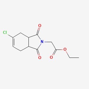 molecular formula C12H14ClNO4 B4956616 ethyl (5-chloro-1,3-dioxo-1,3,3a,4,7,7a-hexahydro-2H-isoindol-2-yl)acetate 