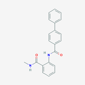 molecular formula C21H18N2O2 B495662 N-[2-(methylcarbamoyl)phenyl]biphenyl-4-carboxamide 