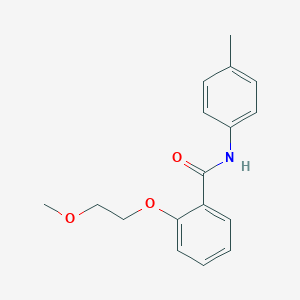 molecular formula C17H19NO3 B495667 2-(2-methoxyethoxy)-N-(4-methylphenyl)benzamide 