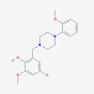 molecular formula C19H23BrN2O3 B4956674 4-bromo-2-methoxy-6-{[4-(2-methoxyphenyl)-1-piperazinyl]methyl}phenol 
