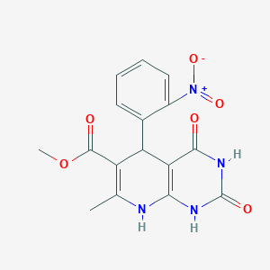 methyl 7-methyl-5-(2-nitrophenyl)-2,4-dioxo-1,2,3,4,5,8-hexahydropyrido[2,3-d]pyrimidine-6-carboxylate