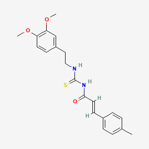 molecular formula C21H24N2O3S B4956702 N-({[2-(3,4-dimethoxyphenyl)ethyl]amino}carbonothioyl)-3-(4-methylphenyl)acrylamide 