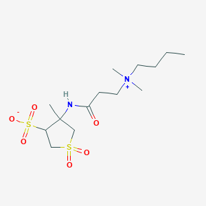 molecular formula C14H28N2O6S2 B4956708 4-({3-[butyl(dimethyl)ammonio]propanoyl}amino)-4-methyltetrahydro-3-thiophenesulfonate 1,1-dioxide 