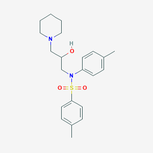 molecular formula C22H30N2O3S B4956716 N-[2-hydroxy-3-(1-piperidinyl)propyl]-4-methyl-N-(4-methylphenyl)benzenesulfonamide 