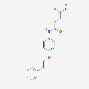 molecular formula C18H19NO4 B495673 4-Oxo-4-[4-(2-phenylethoxy)anilino]butanoic acid 