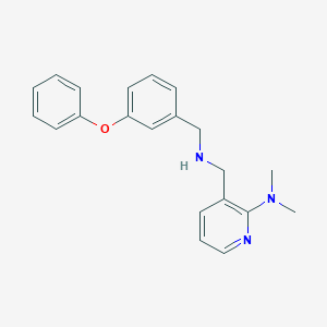 molecular formula C21H23N3O B4956759 N,N-dimethyl-3-{[(3-phenoxybenzyl)amino]methyl}-2-pyridinamine 