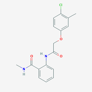 molecular formula C17H17ClN2O3 B495677 2-{[(4-chloro-3-methylphenoxy)acetyl]amino}-N-methylbenzamide 