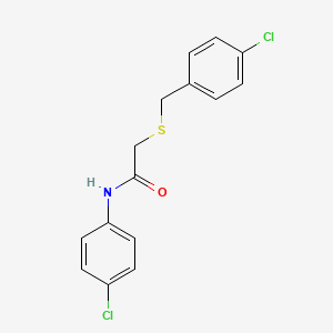 molecular formula C15H13Cl2NOS B4956778 2-[(4-chlorobenzyl)thio]-N-(4-chlorophenyl)acetamide 