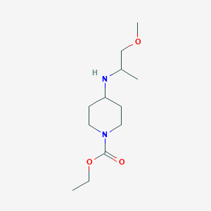 molecular formula C12H24N2O3 B4956793 ethyl 4-[(2-methoxy-1-methylethyl)amino]-1-piperidinecarboxylate 