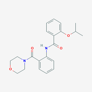molecular formula C21H24N2O4 B495680 2-isopropoxy-N-[2-(4-morpholinylcarbonyl)phenyl]benzamide 