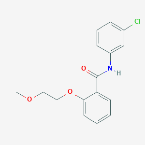 molecular formula C16H16ClNO3 B495682 N-(3-chlorophenyl)-2-(2-methoxyethoxy)benzamide 