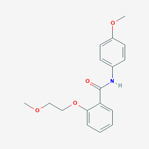 molecular formula C17H19NO4 B495683 2-(2-methoxyethoxy)-N-(4-methoxyphenyl)benzamide 