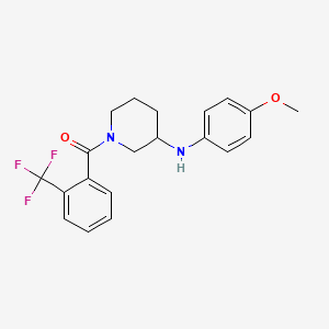 molecular formula C20H21F3N2O2 B4956831 N-(4-methoxyphenyl)-1-[2-(trifluoromethyl)benzoyl]-3-piperidinamine 