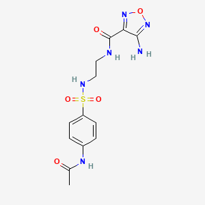molecular formula C13H16N6O5S B4956836 N-[2-({[4-(acetylamino)phenyl]sulfonyl}amino)ethyl]-4-amino-1,2,5-oxadiazole-3-carboxamide 