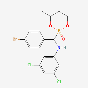 molecular formula C17H17BrCl2NO3P B4956837 N-[(4-bromophenyl)(4-methyl-2-oxido-1,3,2-dioxaphosphinan-2-yl)methyl]-3,5-dichloroaniline 