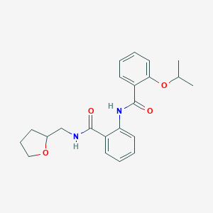 molecular formula C22H26N2O4 B495684 2-isopropoxy-N-(2-{[(tetrahydro-2-furanylmethyl)amino]carbonyl}phenyl)benzamide 
