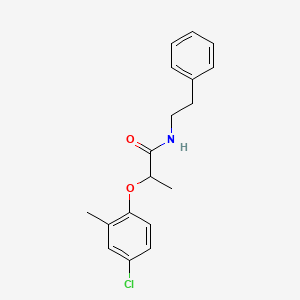 molecular formula C18H20ClNO2 B4956860 2-(4-chloro-2-methylphenoxy)-N-(2-phenylethyl)propanamide 