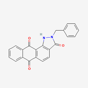 molecular formula C22H14N2O3 B4956867 2-benzyl-1H-naphtho[2,3-g]indazole-3,6,11(2H)-trione 