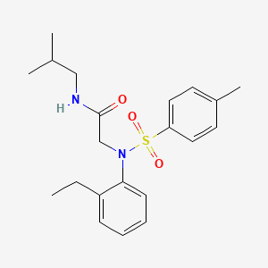 molecular formula C21H28N2O3S B4956884 N~2~-(2-ethylphenyl)-N~1~-isobutyl-N~2~-[(4-methylphenyl)sulfonyl]glycinamide 