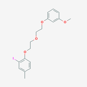 molecular formula C18H21IO4 B4956886 2-iodo-1-{2-[2-(3-methoxyphenoxy)ethoxy]ethoxy}-4-methylbenzene 