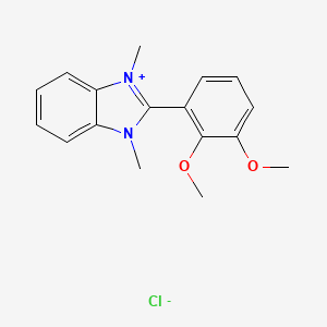 molecular formula C17H19ClN2O2 B4956897 2-(2,3-dimethoxyphenyl)-1,3-dimethyl-1H-benzimidazol-3-ium chloride 