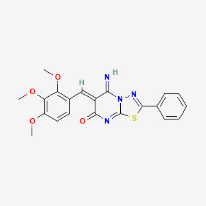 5-imino-2-phenyl-6-(2,3,4-trimethoxybenzylidene)-5,6-dihydro-7H-[1,3,4]thiadiazolo[3,2-a]pyrimidin-7-one